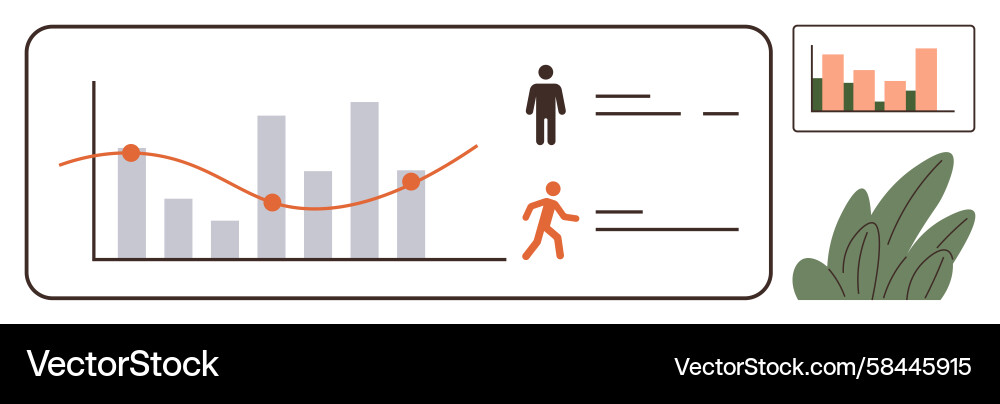 Data Charts & Graphs – Statistics Tracking Vector Image