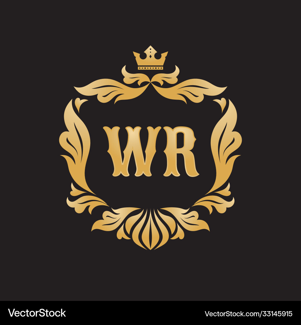 Monogram wr Buchstaben - Konzept Logo Vorlage Design Monogram wr Buchstaben - Konzept Logo Vorlage Design vektorbild