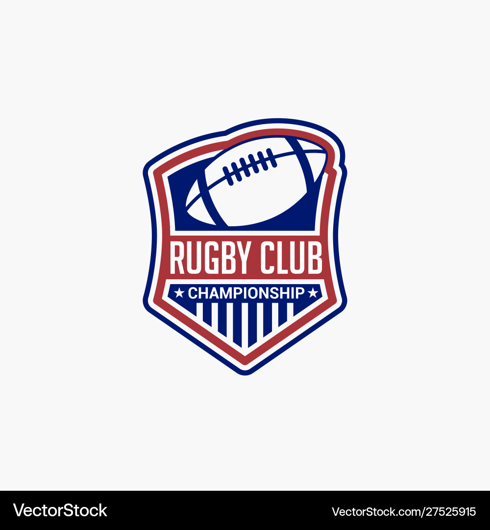 Rugclub badges logo-3 vector image