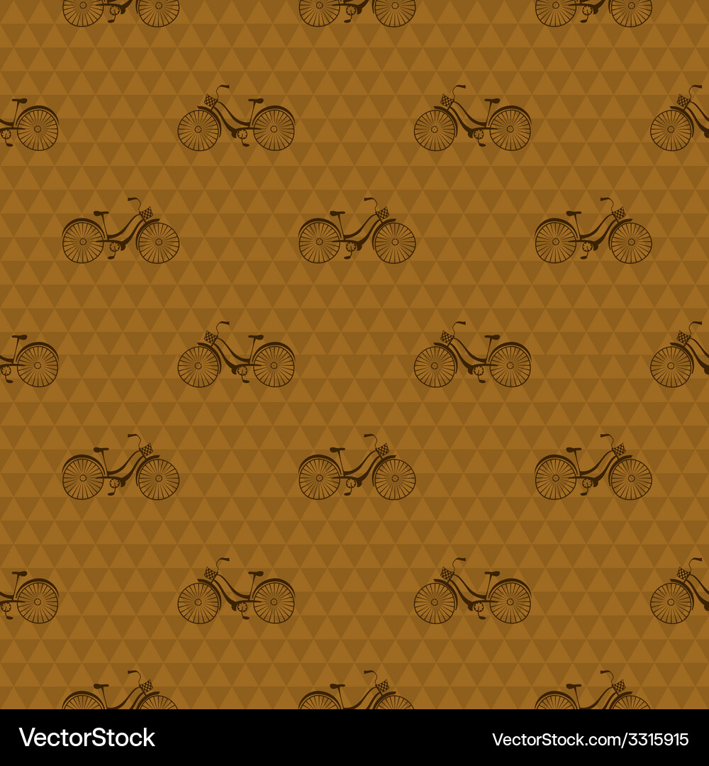 Seamless pattern with repeated images of bicycle Vector Image
