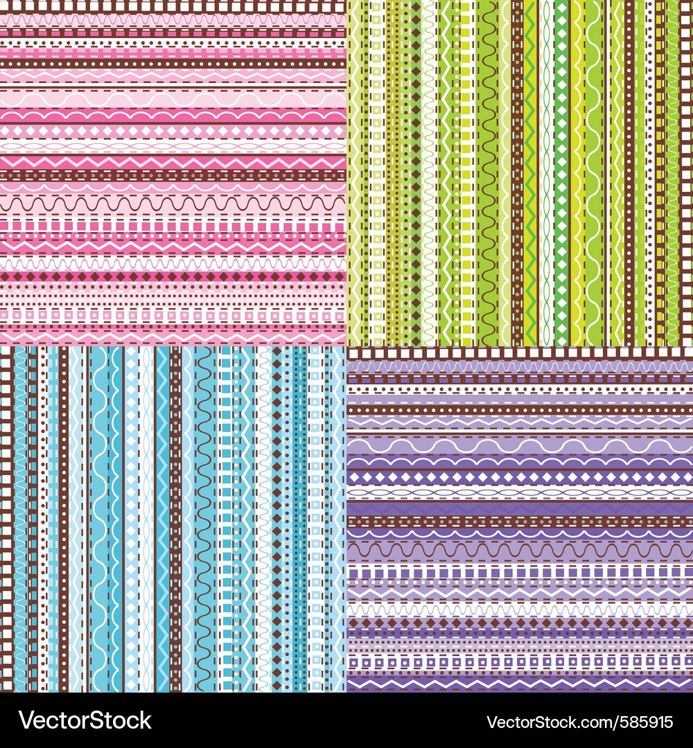 Vibrant Tribal Patterns Vector Image
