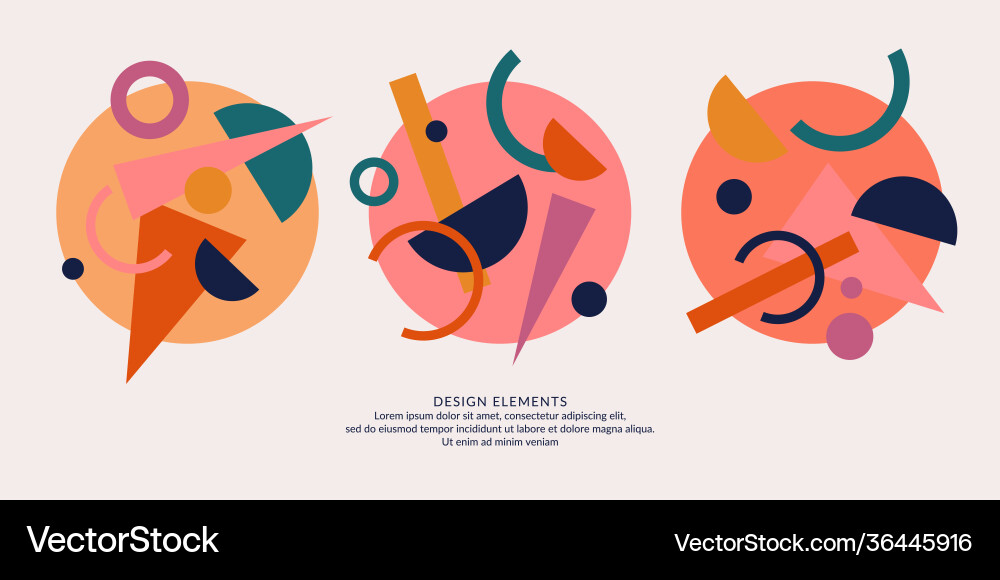 Abstract elements in retro style a template Abstract elements in retro style a template vector image