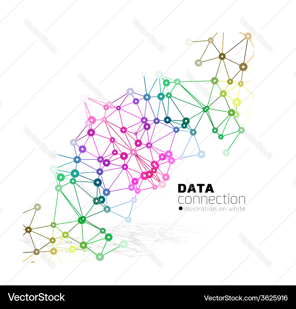 Abstract network connection background vector image