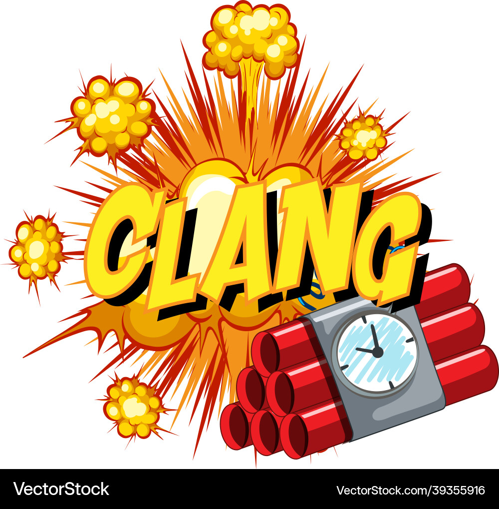Comic Sprachblase mit clang Text Comic Sprachblase mit clang Text vektorbild