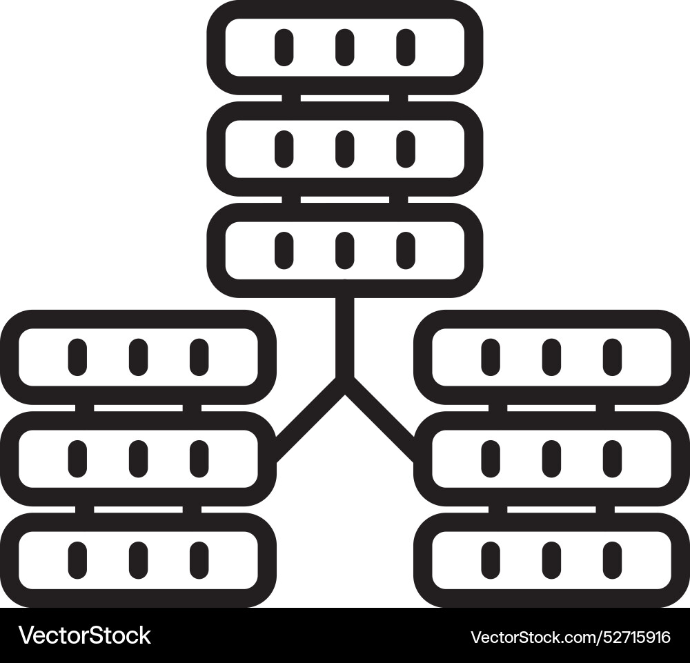 Database line icon design Vector Image
