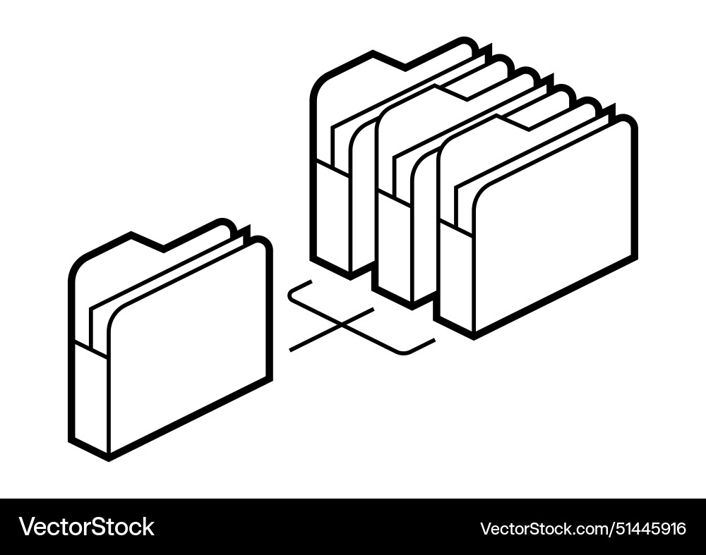 Folders for paper icon in isometry image Folders for paper icon in isometry image vector image