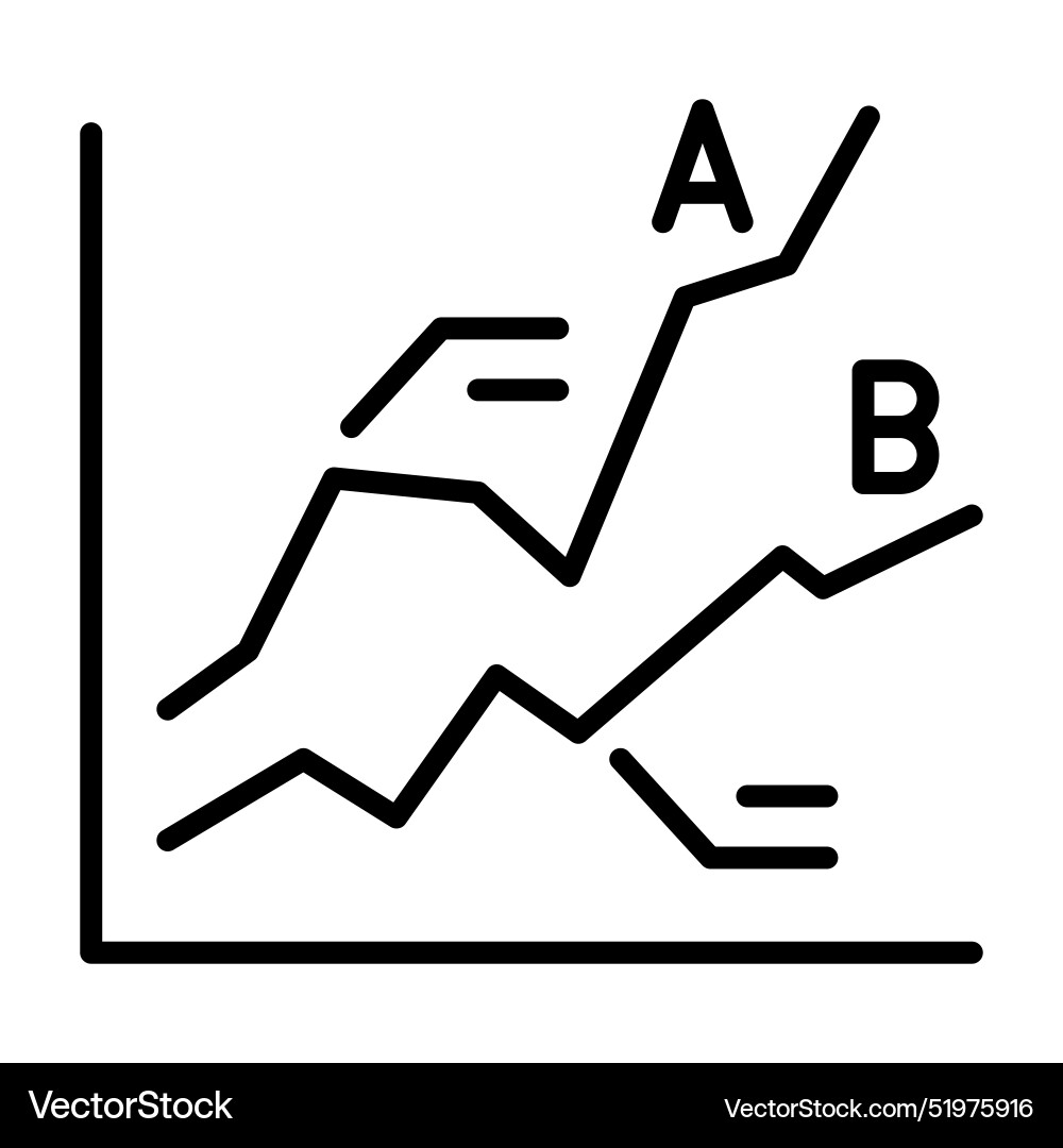Graph icon in thin line style graphic design vector image