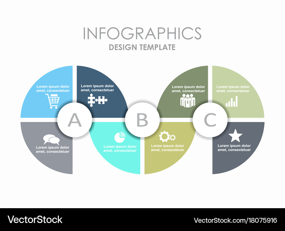 Infographic template can be used for workflow vector image