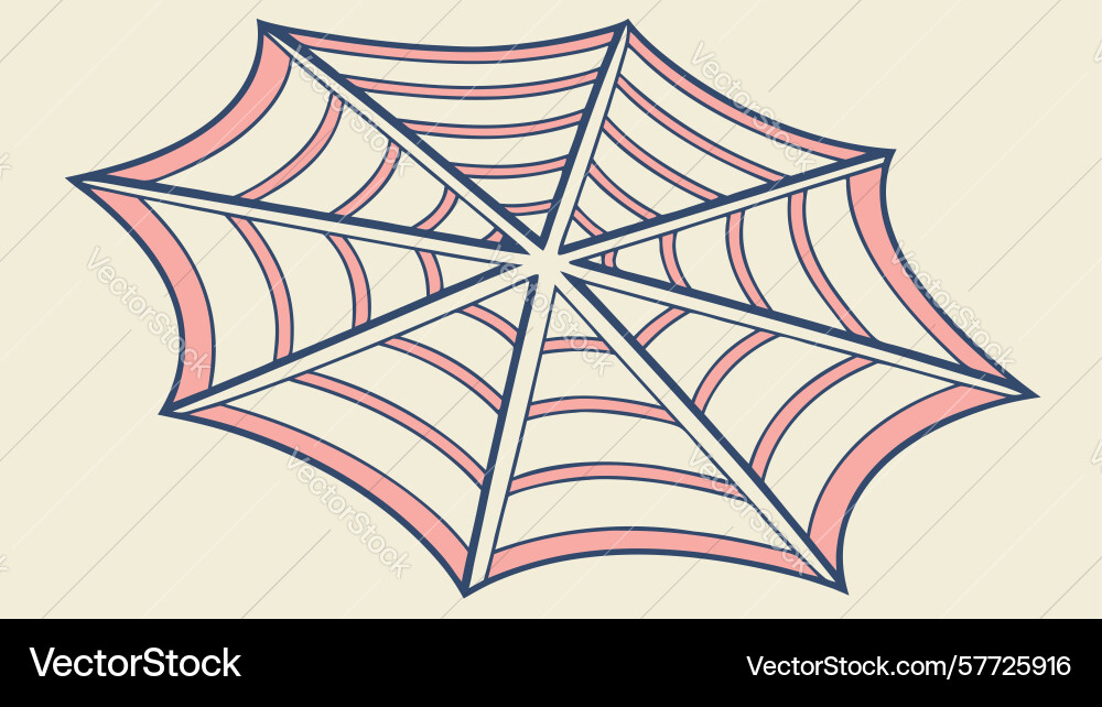 Intricate geometric spider web design generative vector image