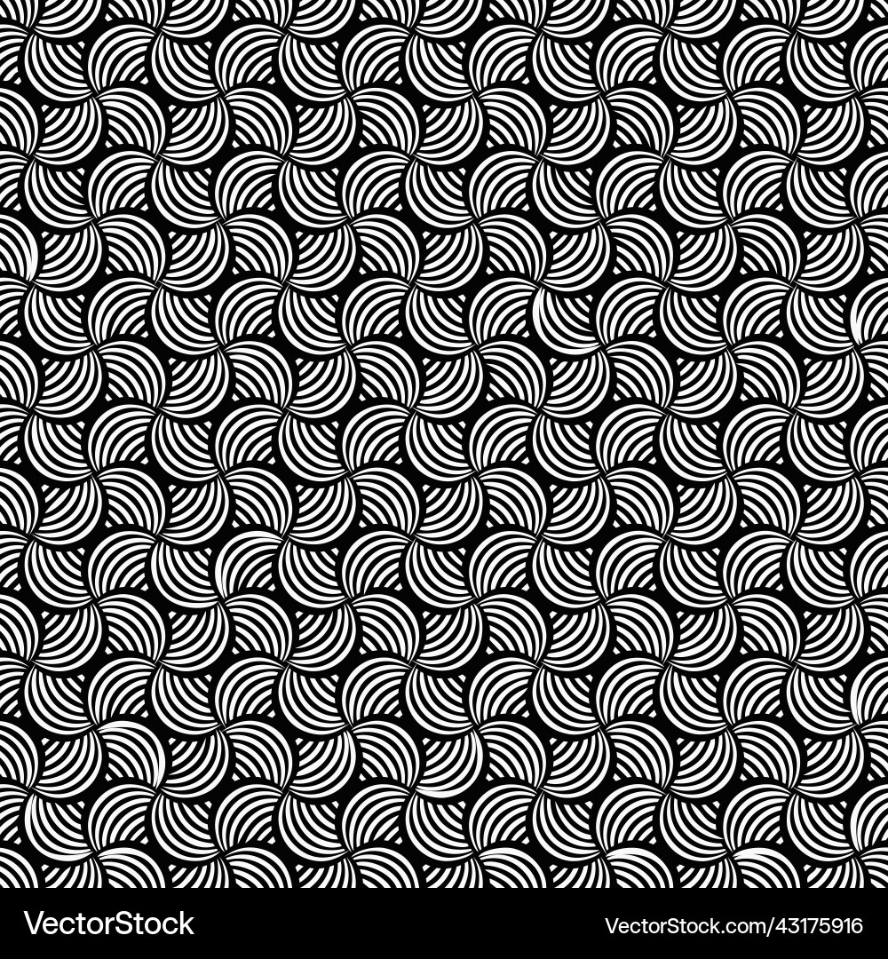 Retro abstract pattern background in black Vector Image