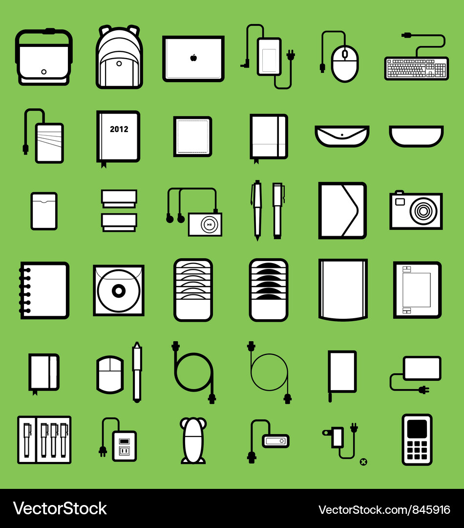 Tech Essentials Bag Vector Image
