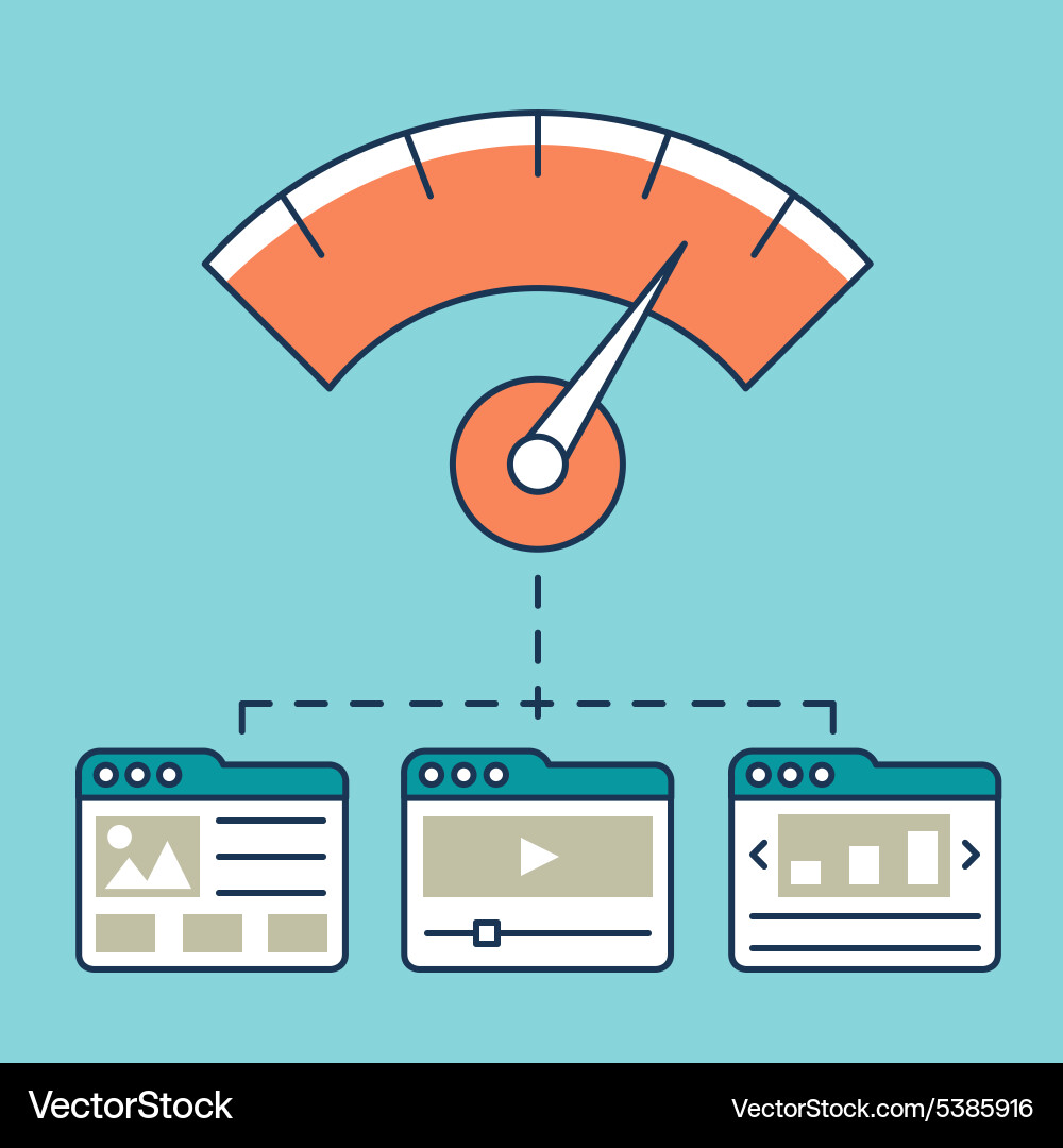 Web analytics information development website vector image