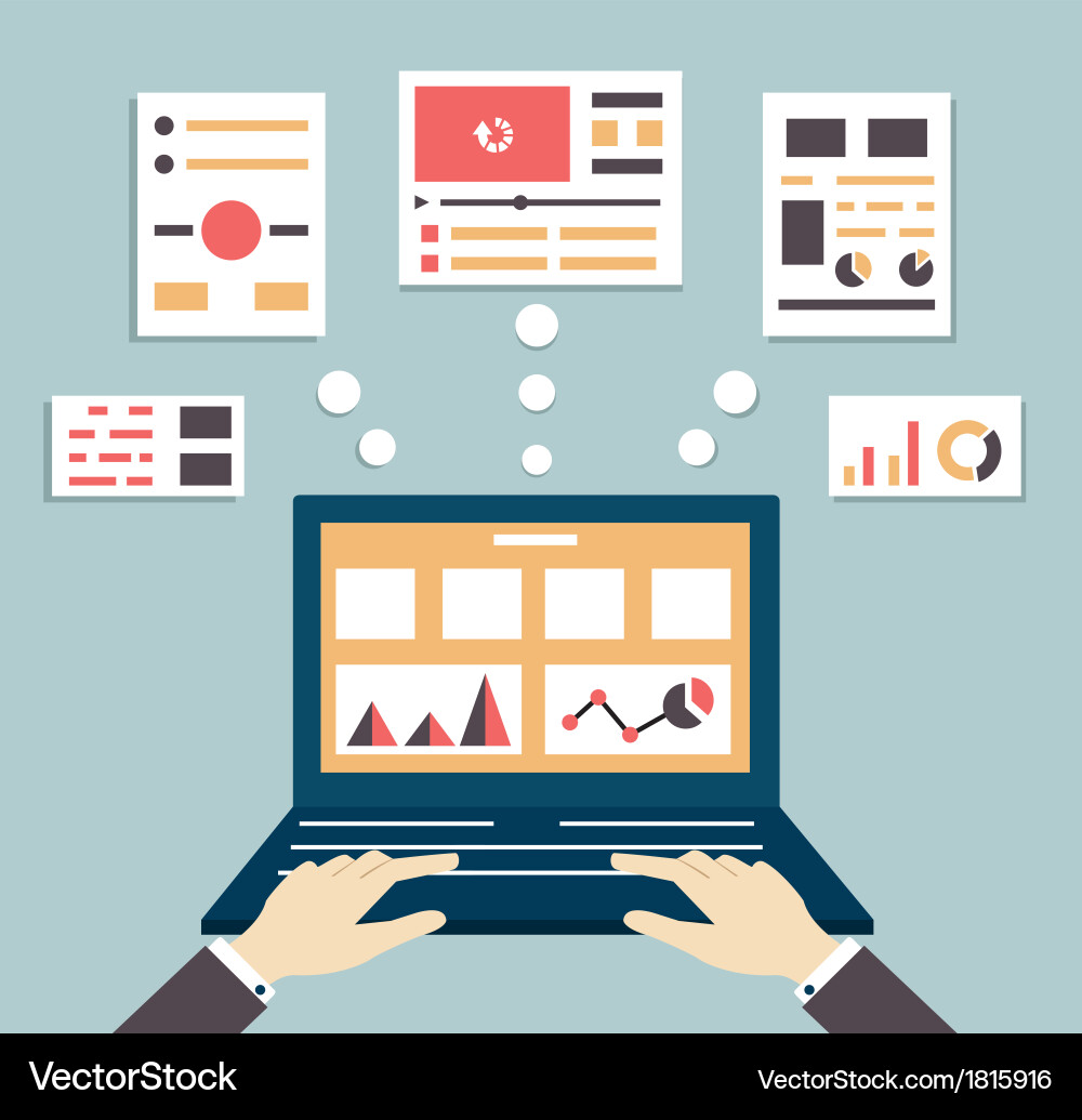 Web Application Optimization vector image