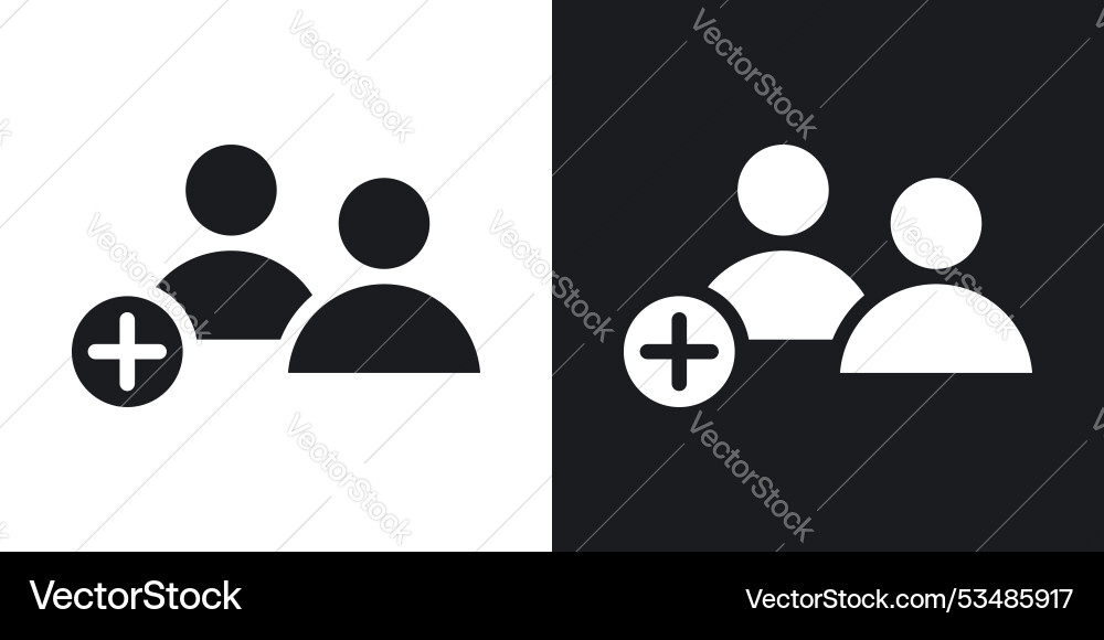 Add a new userline in thin line black color flat Add a new userline in thin line black color flat vector image