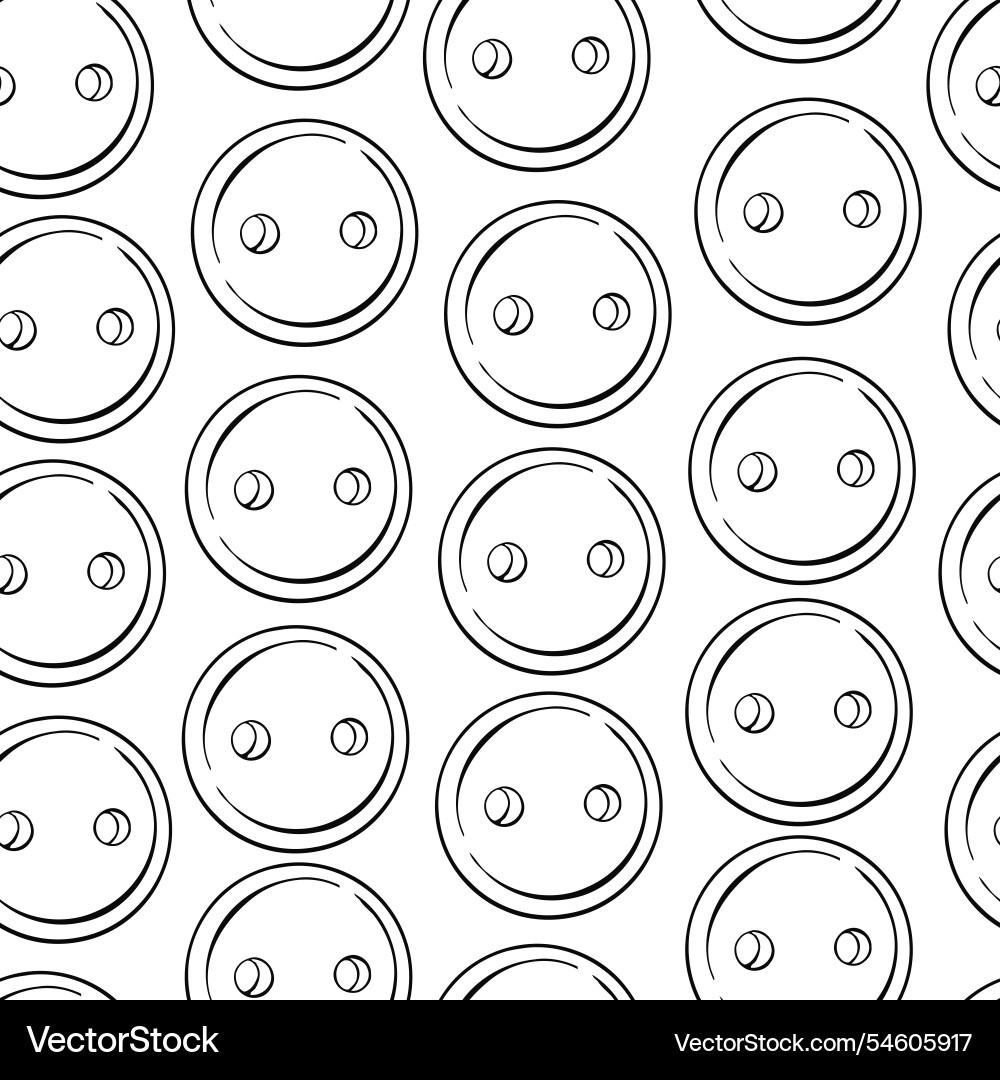 Circular twohole button seamless pattern Circular twohole button seamless pattern Vector Image