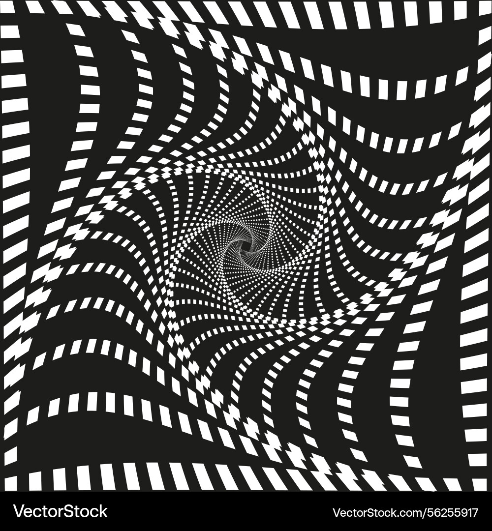 Distorted spiral form stripe shape twisted Distorted spiral form stripe shape twisted vector image