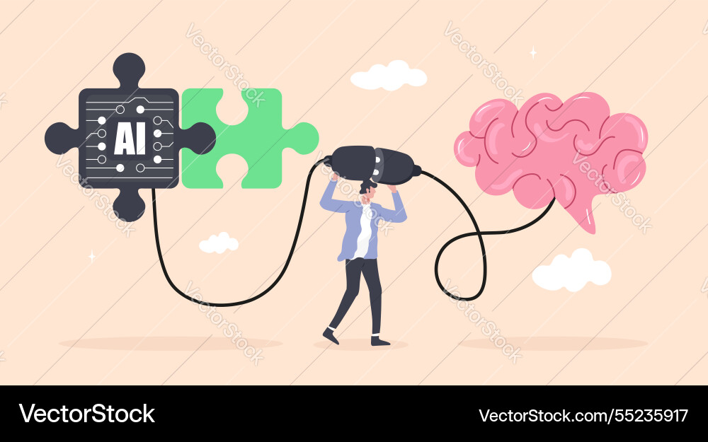 Representing ai machine learning and neural Representing ai machine learning and neural vector image