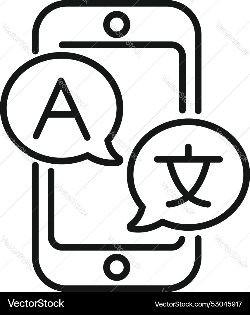 Smartphone showing speech bubbles with different Smartphone showing speech bubbles with different vector image