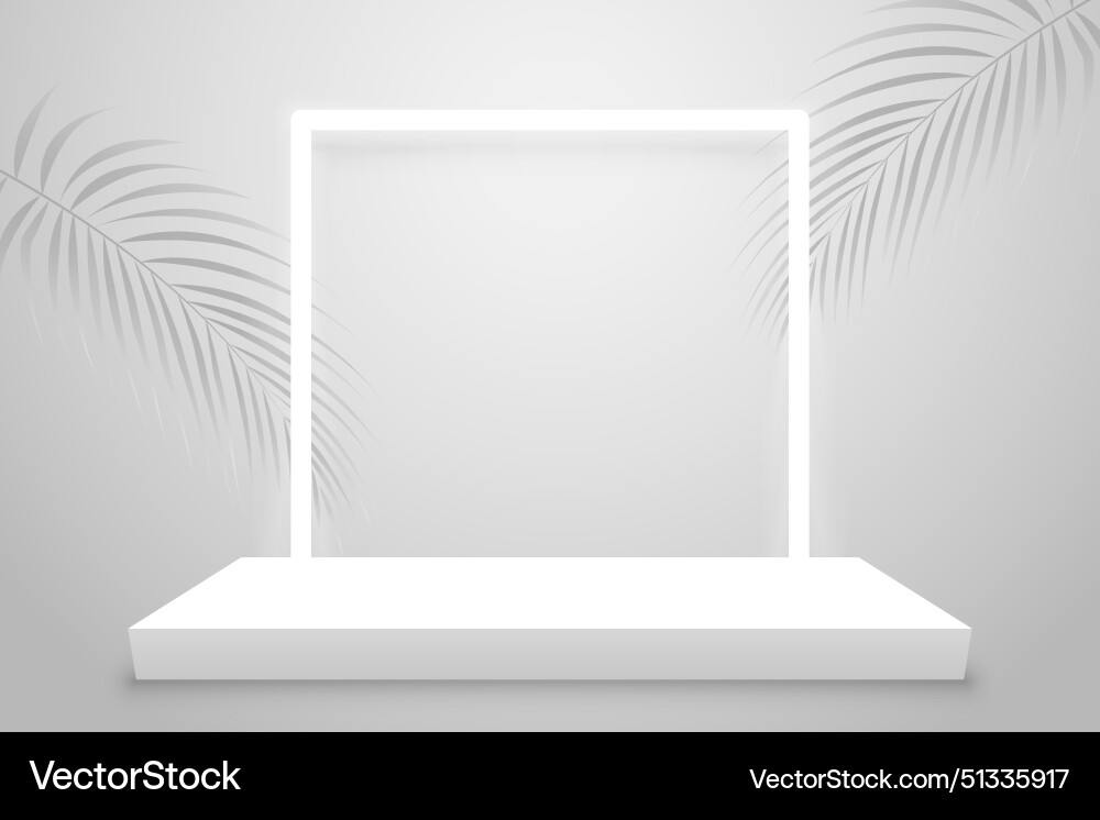 Stylish 3d empty podium platform for object Vector Image