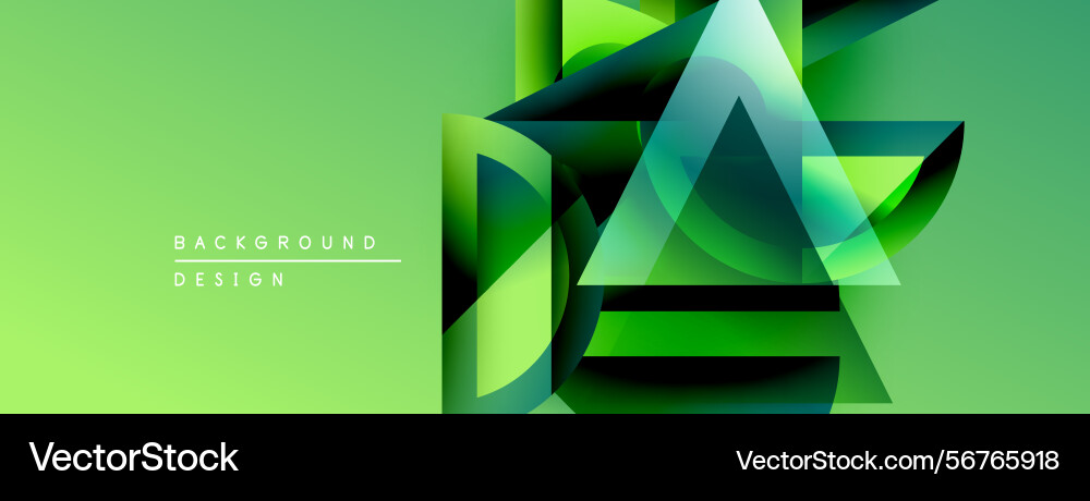 Abstract geometric shapes overlap creating vector image