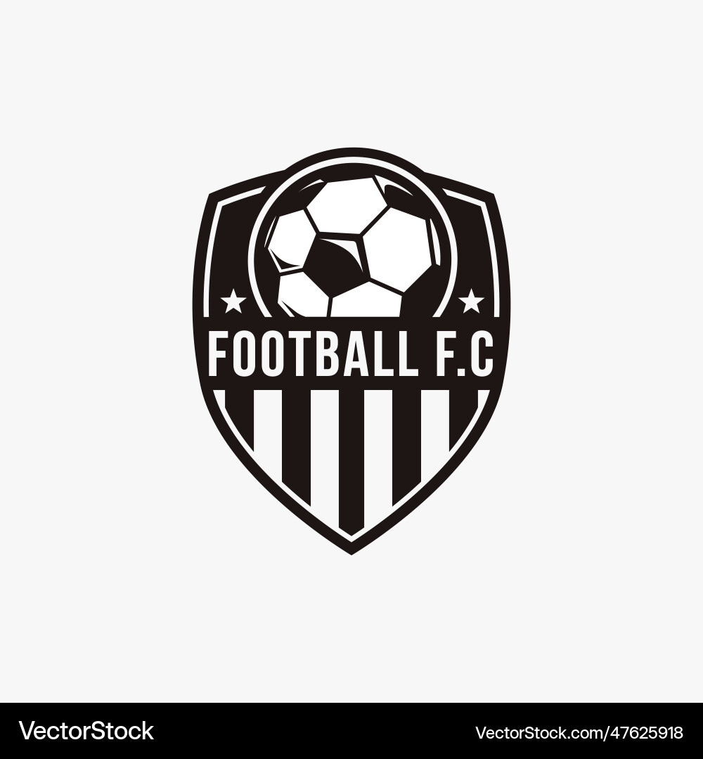 Badge emblem football soccer sport team club logo Badge emblem football soccer sport team club logo vector image