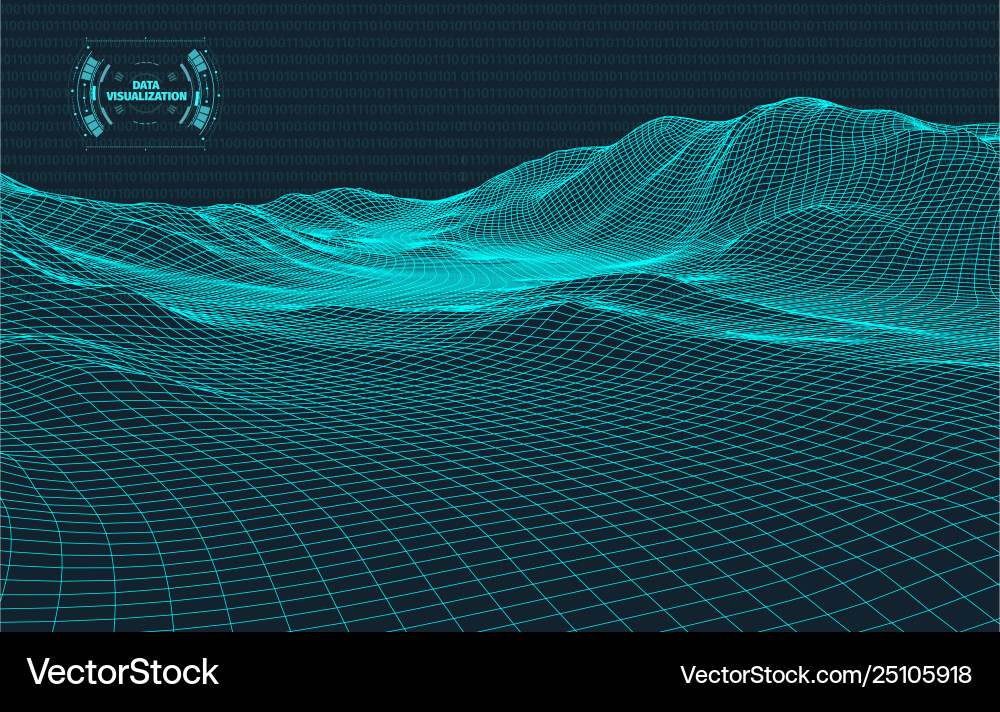 Big Data Network Background Vector Image