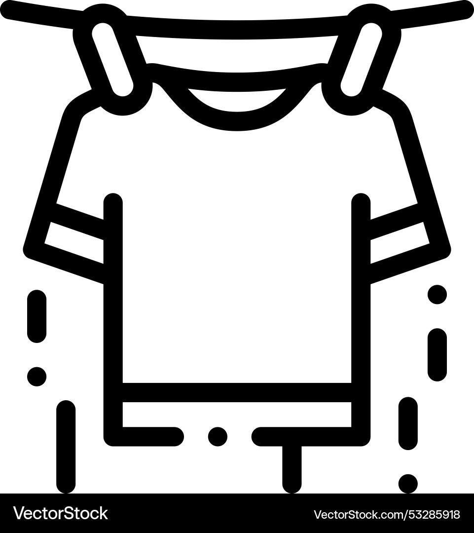 Drying icon thin linear style design isolated Drying icon thin linear style design isolated vector image