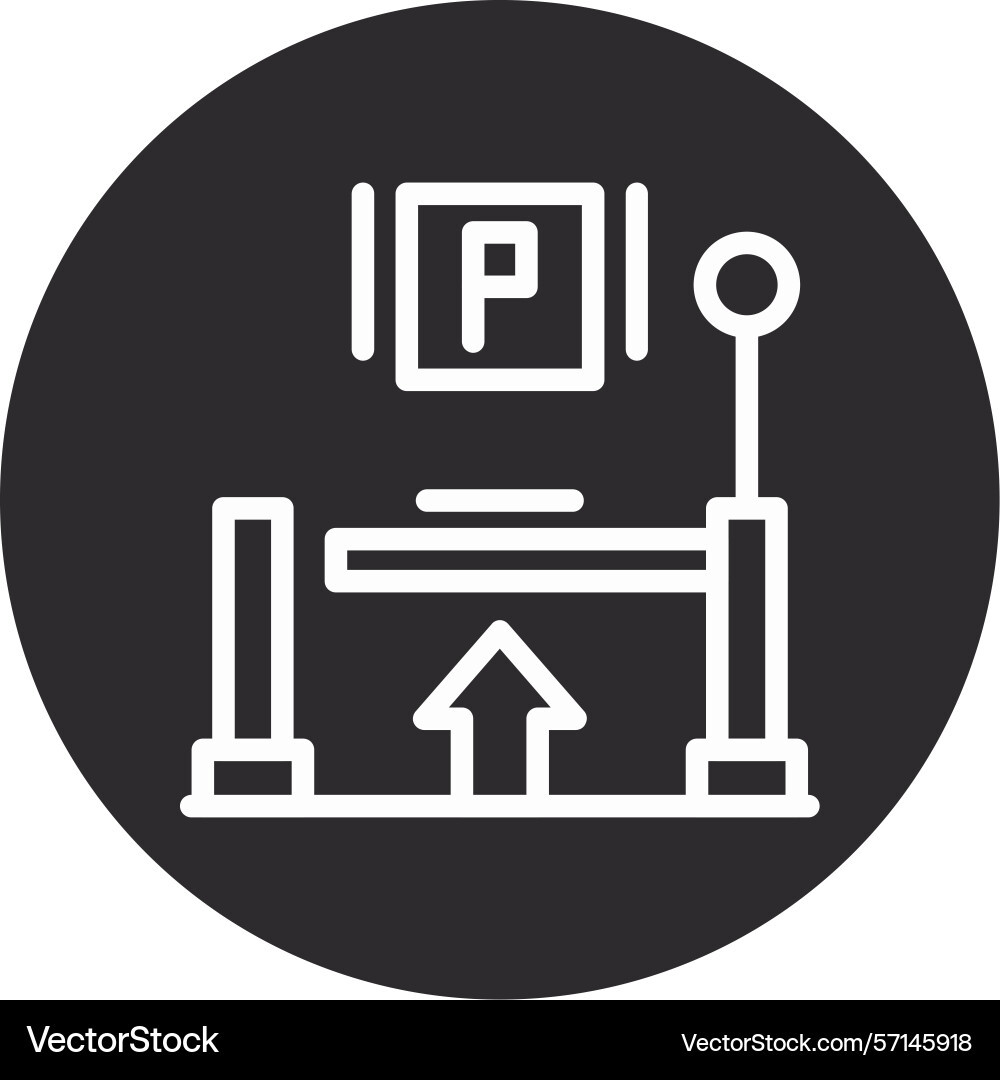 Exit ramp inverted circle black Vector Image