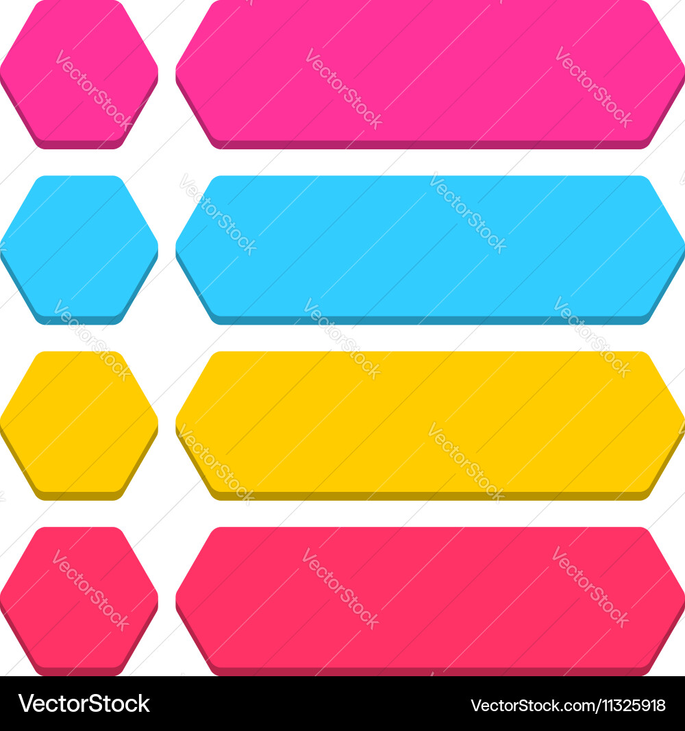 Flat blank icon empty internet color button Vector Image