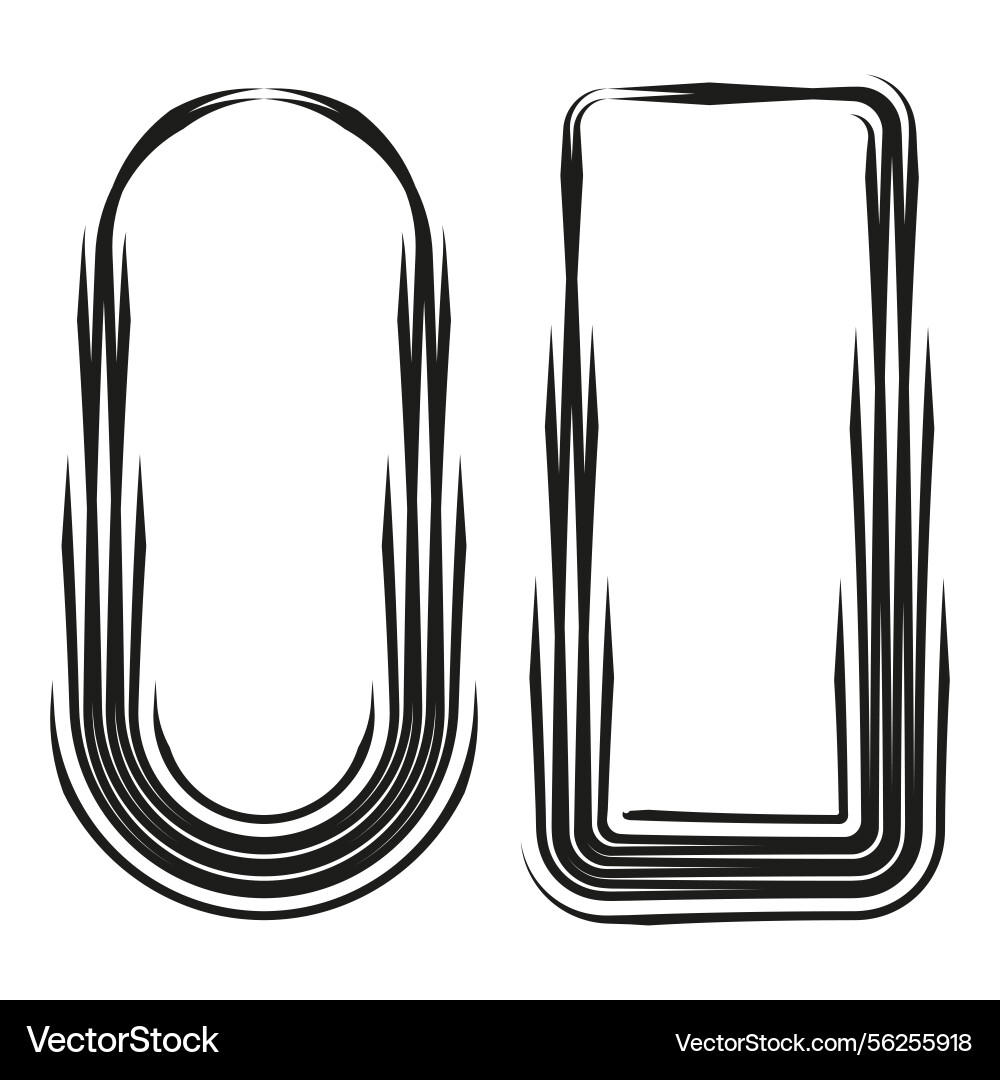 Frame shape outline structure symbol elongated Frame shape outline structure symbol elongated vector image