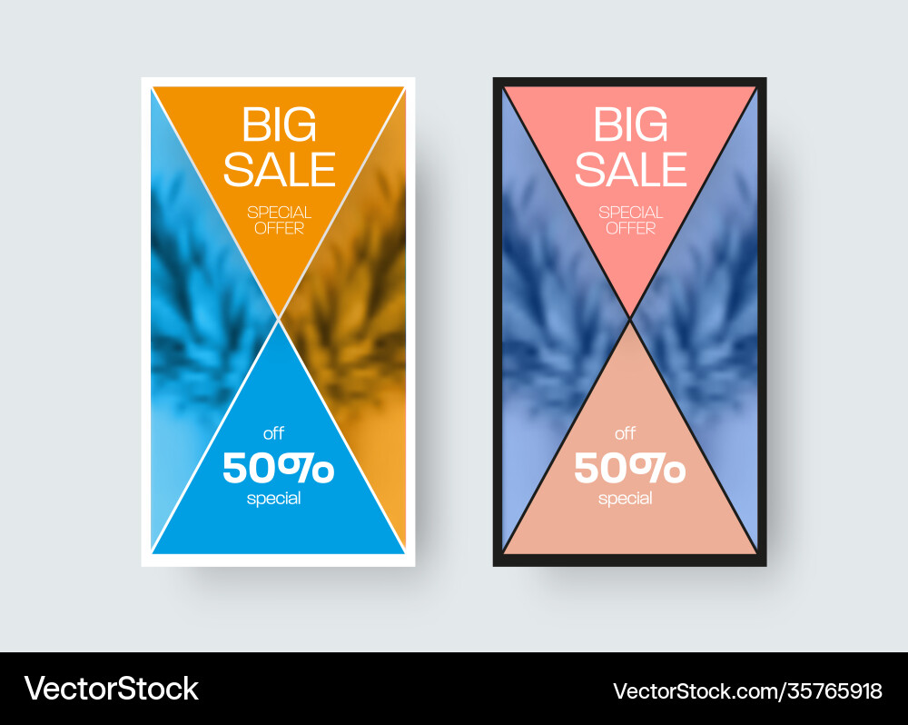 Layout post with triangular design on white Layout post with triangular design on white vector image