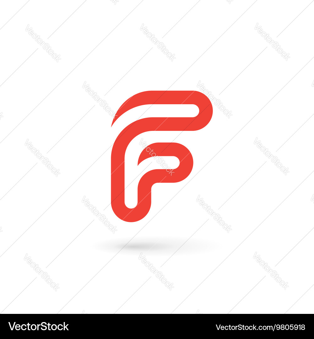 Letter F Icon - Modern Logo Template Vector Image