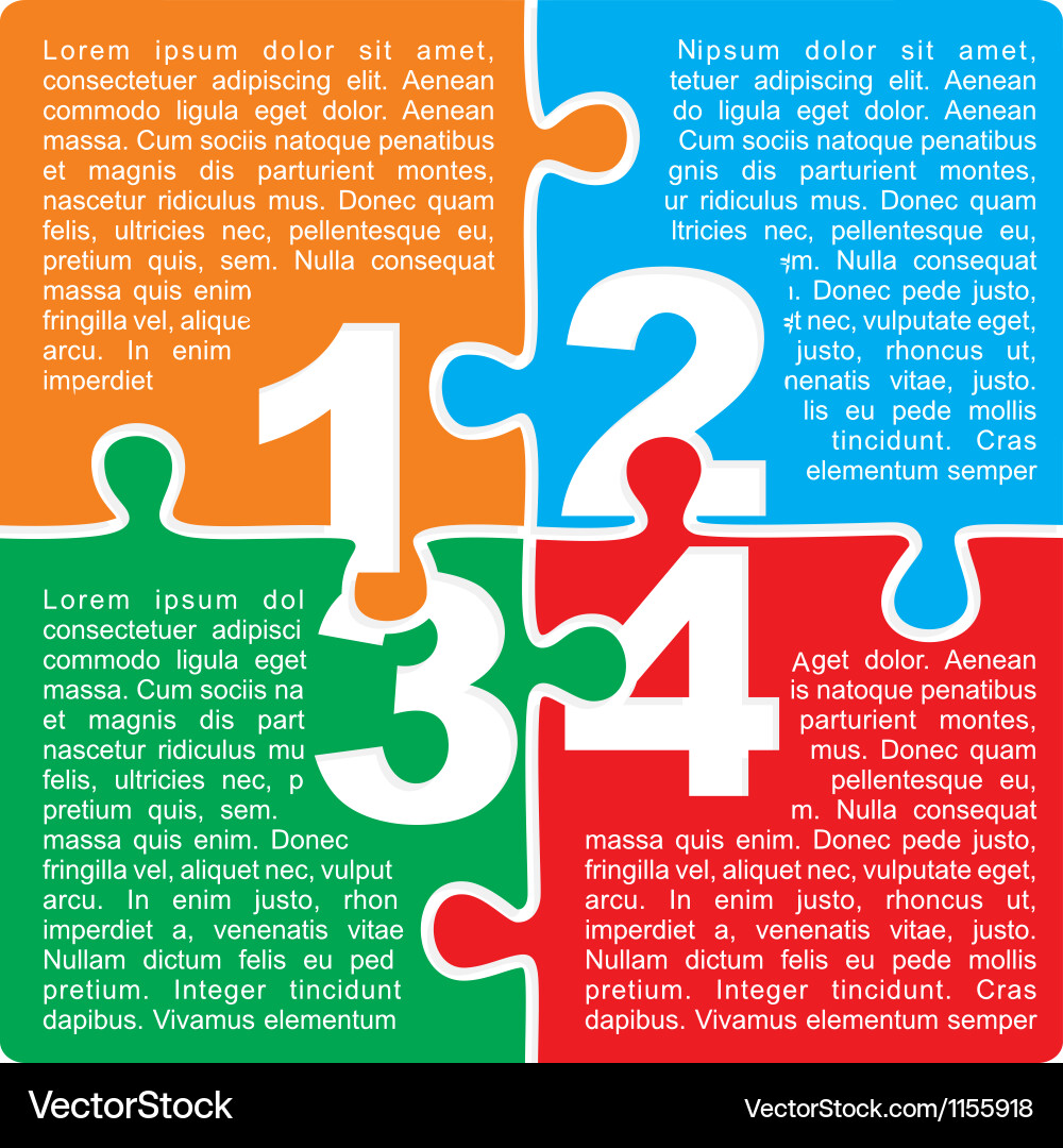 Number Puzzle Template - Customizable vector image
