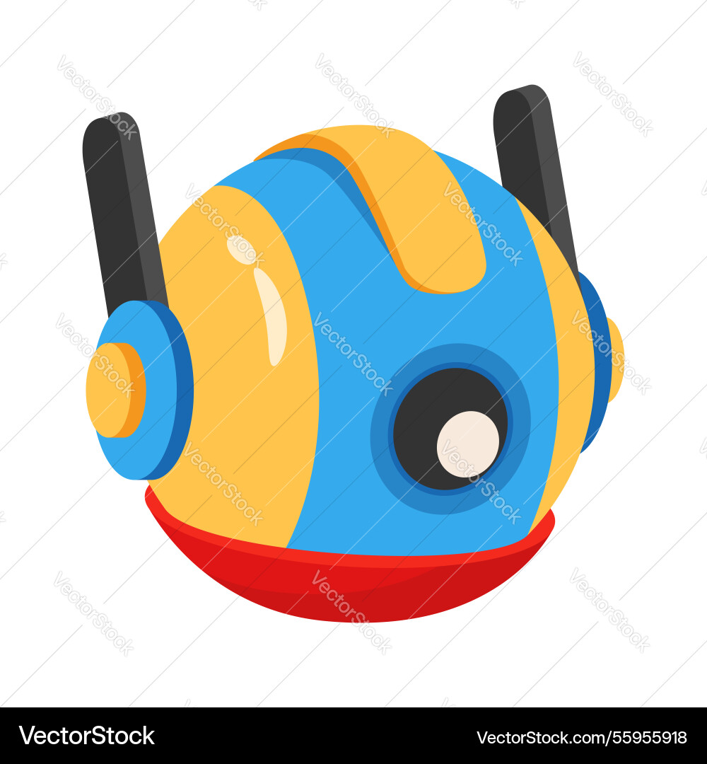 Robot camera vector image