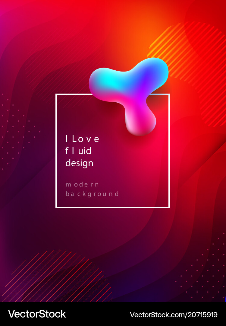 Dynamic Fluid Color Background vector image