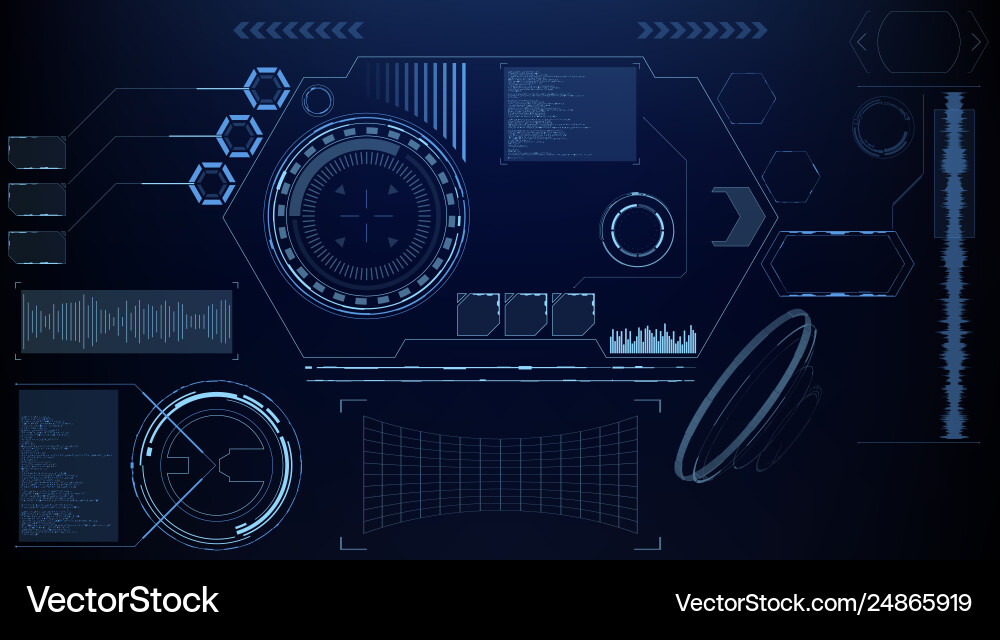 Futuristic HUD Display - Sci-Fi Interface vector image