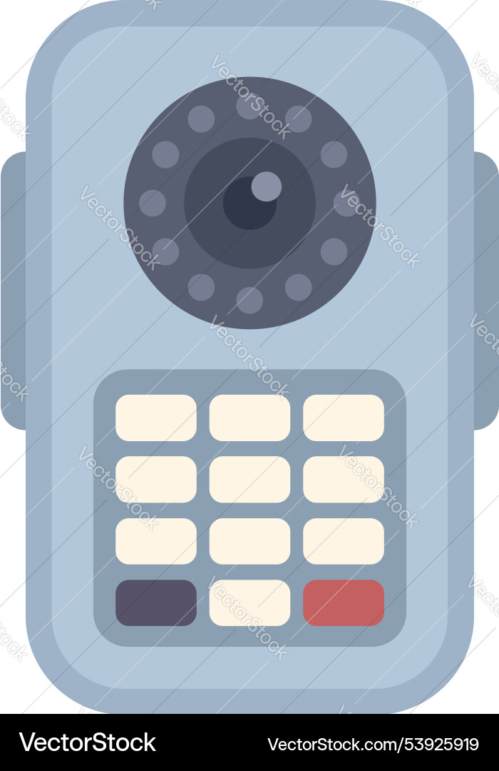 Modernes Intercom-System mit Kamera und Tastatur Modernes Intercom-System mit Kamera und Tastatur Vektorbild