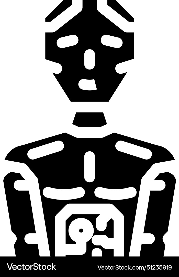 Robotics tech enthusiast glyph icon vector image