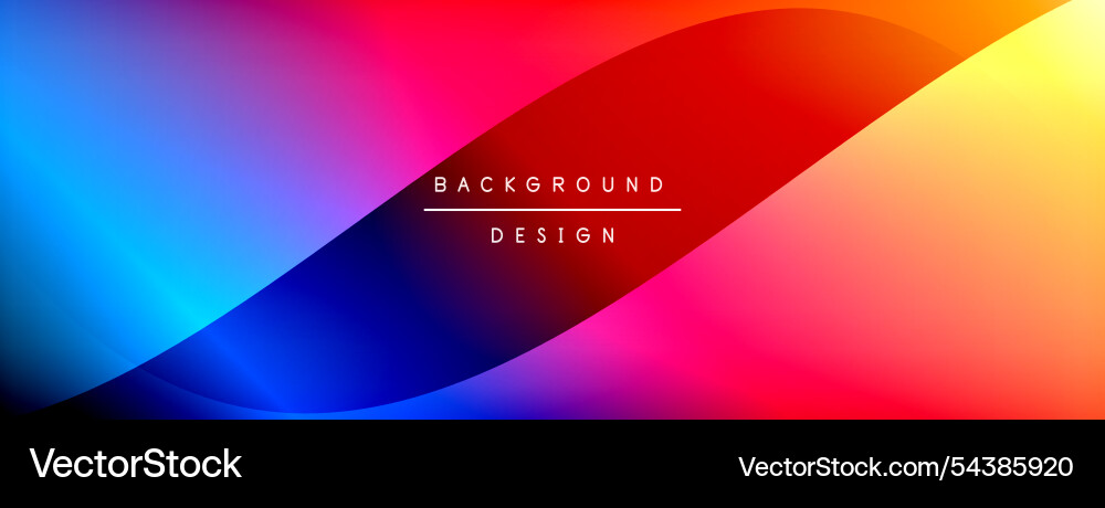 Bright rainbow style color gradient with curve Bright rainbow style color gradient with curve vector image