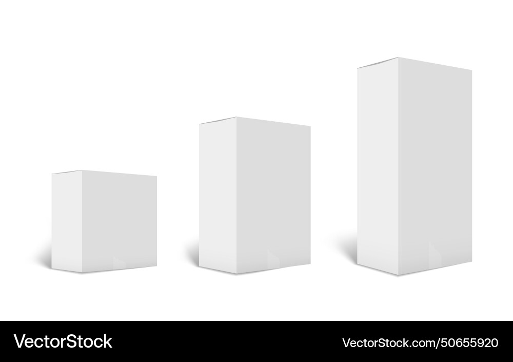 Cardboard box set for cosmetic or medical use Cardboard box set for cosmetic or medical use vector image
