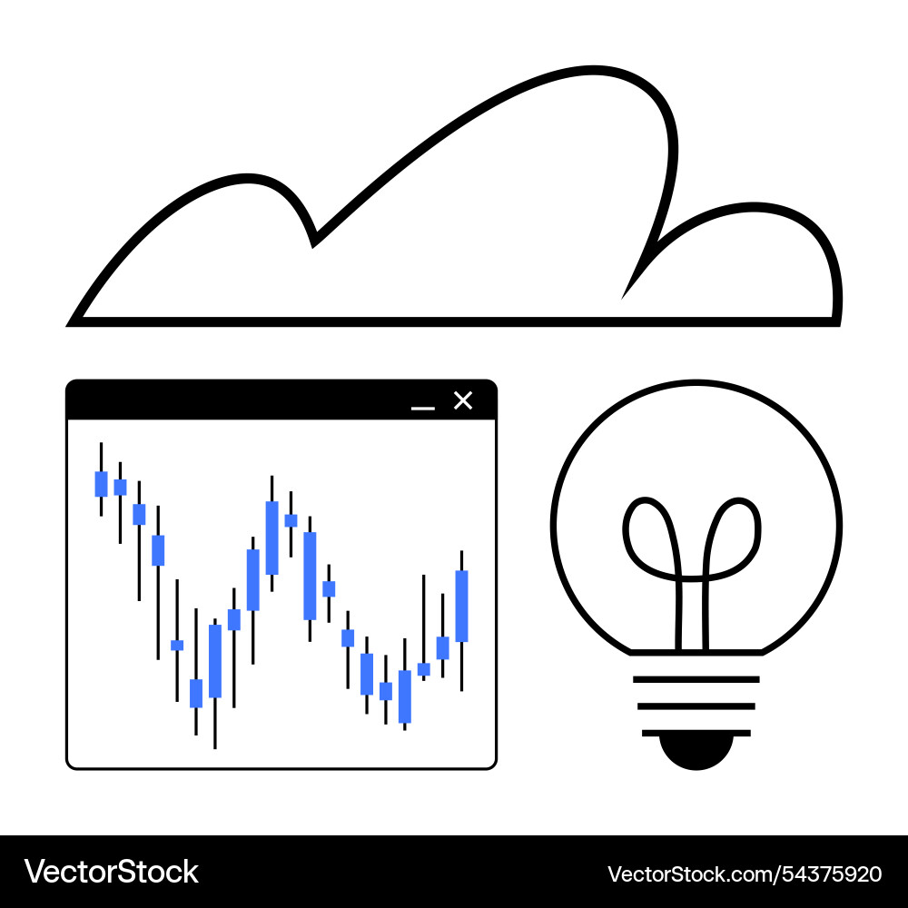 Cloud computing integration with data analytics Vector Image