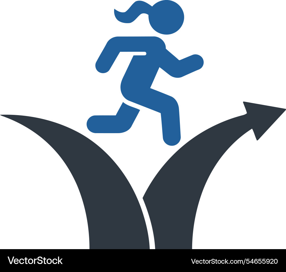 Decision making path icon Vector Image