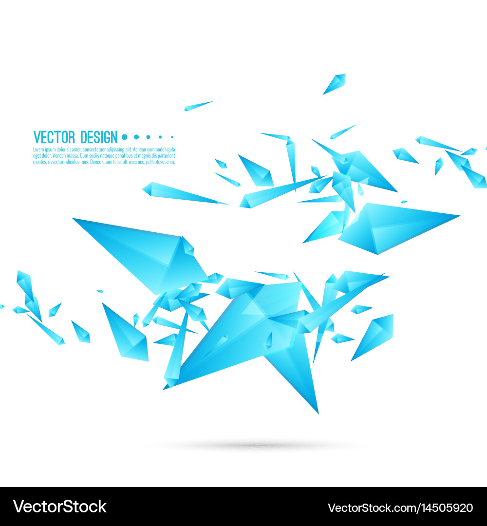 Dynamic Fragment Explosion Vector Image