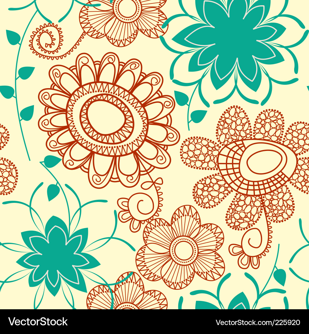 Floral Seamless Pattern - Delicate Flowers vector image