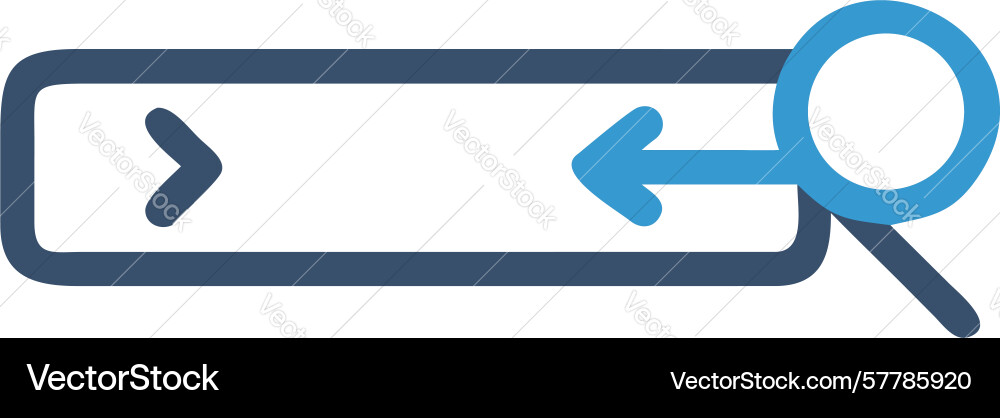 History search bar navigate past queries design vector image