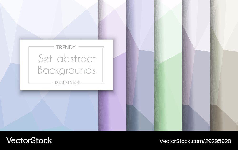 Pastel Abstract Pattern Set Vector Image