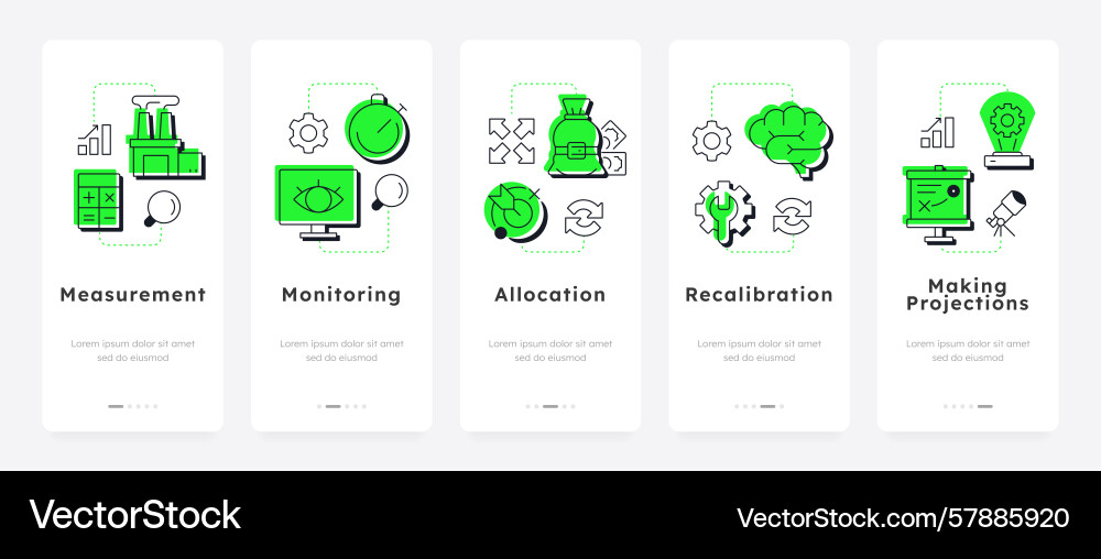 Steps in capacity management processes mobile app Steps in capacity management processes mobile app Vector Image