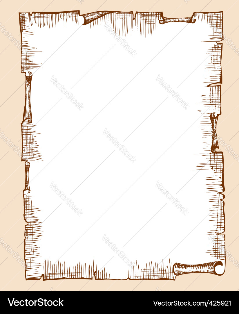 Ancient Scroll with Message vector image