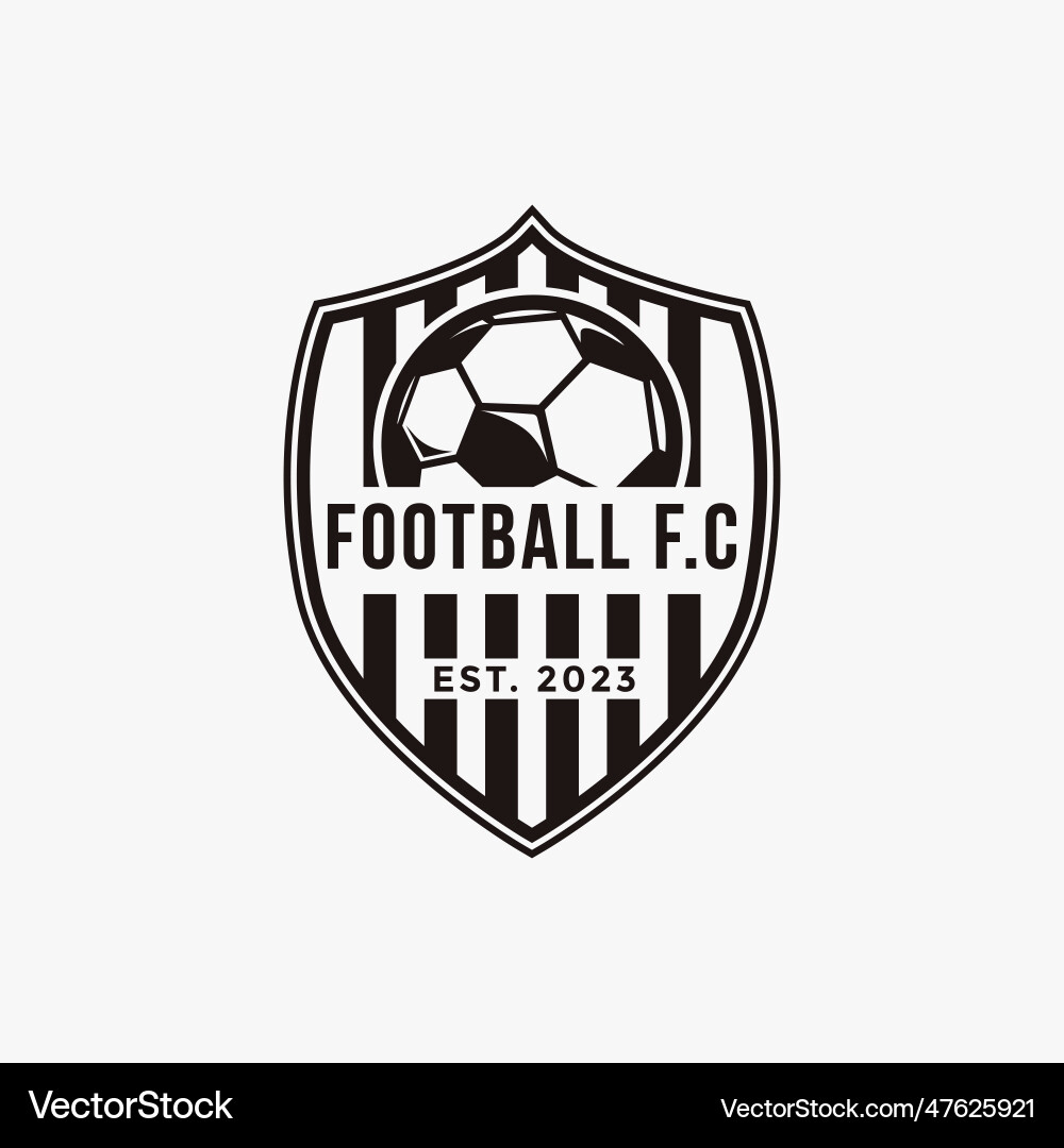 Badge emblem football soccer sport team club logo Badge emblem football soccer sport team club logo vector image