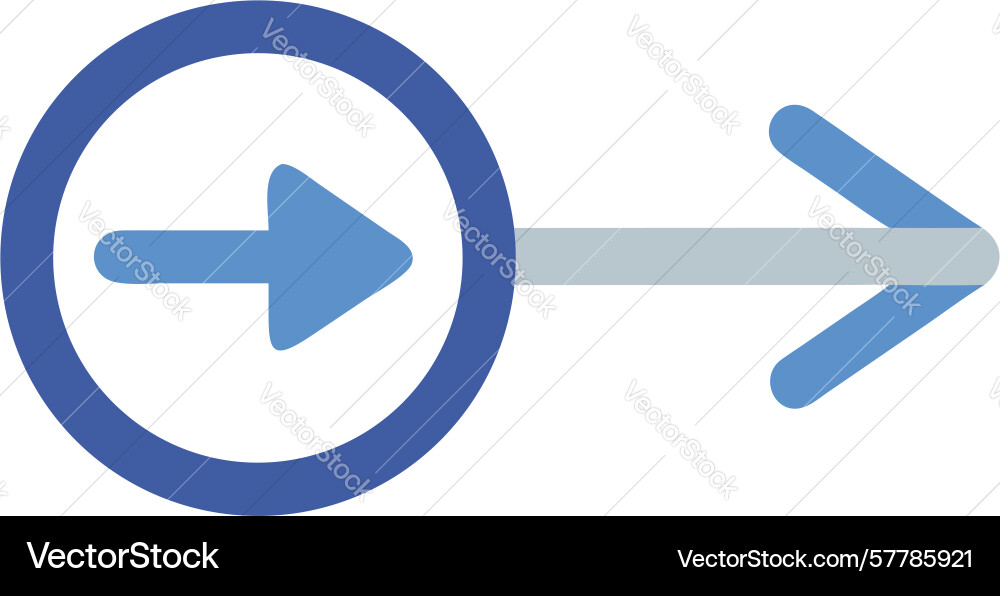 Circular forward arrow intuitive progression vector image